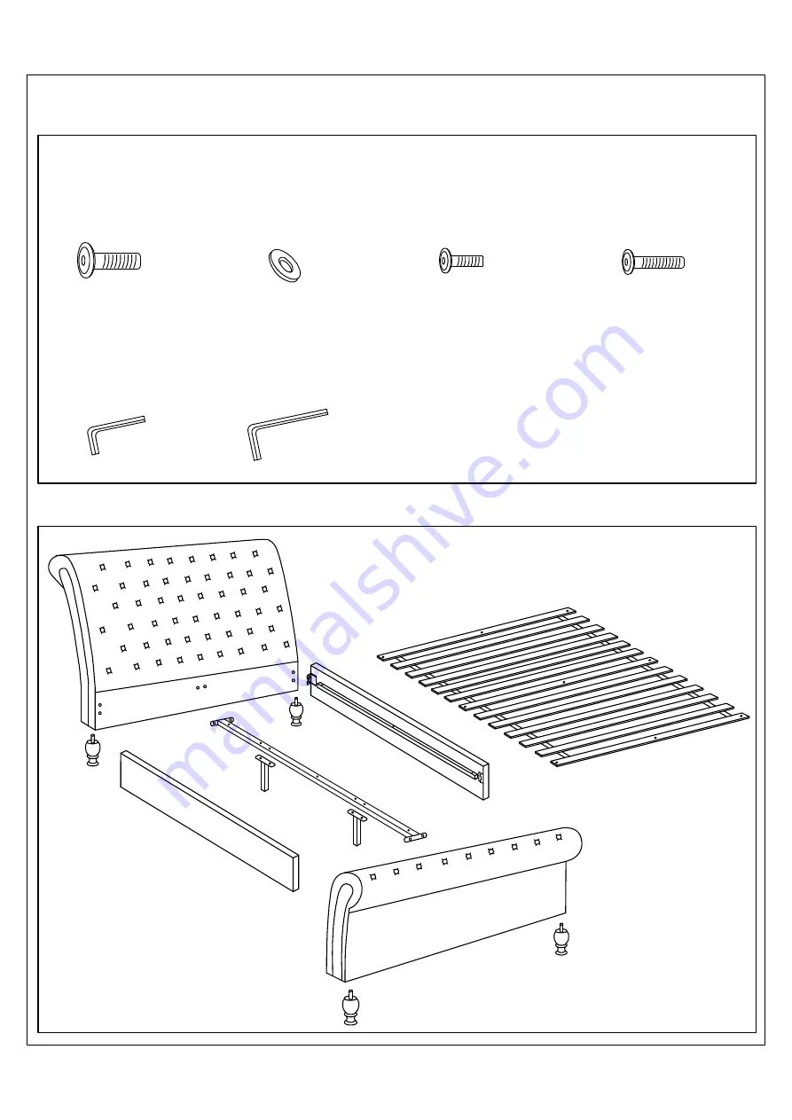 Sareer Marina Bed Assembly Instructions Manual Download Page 2