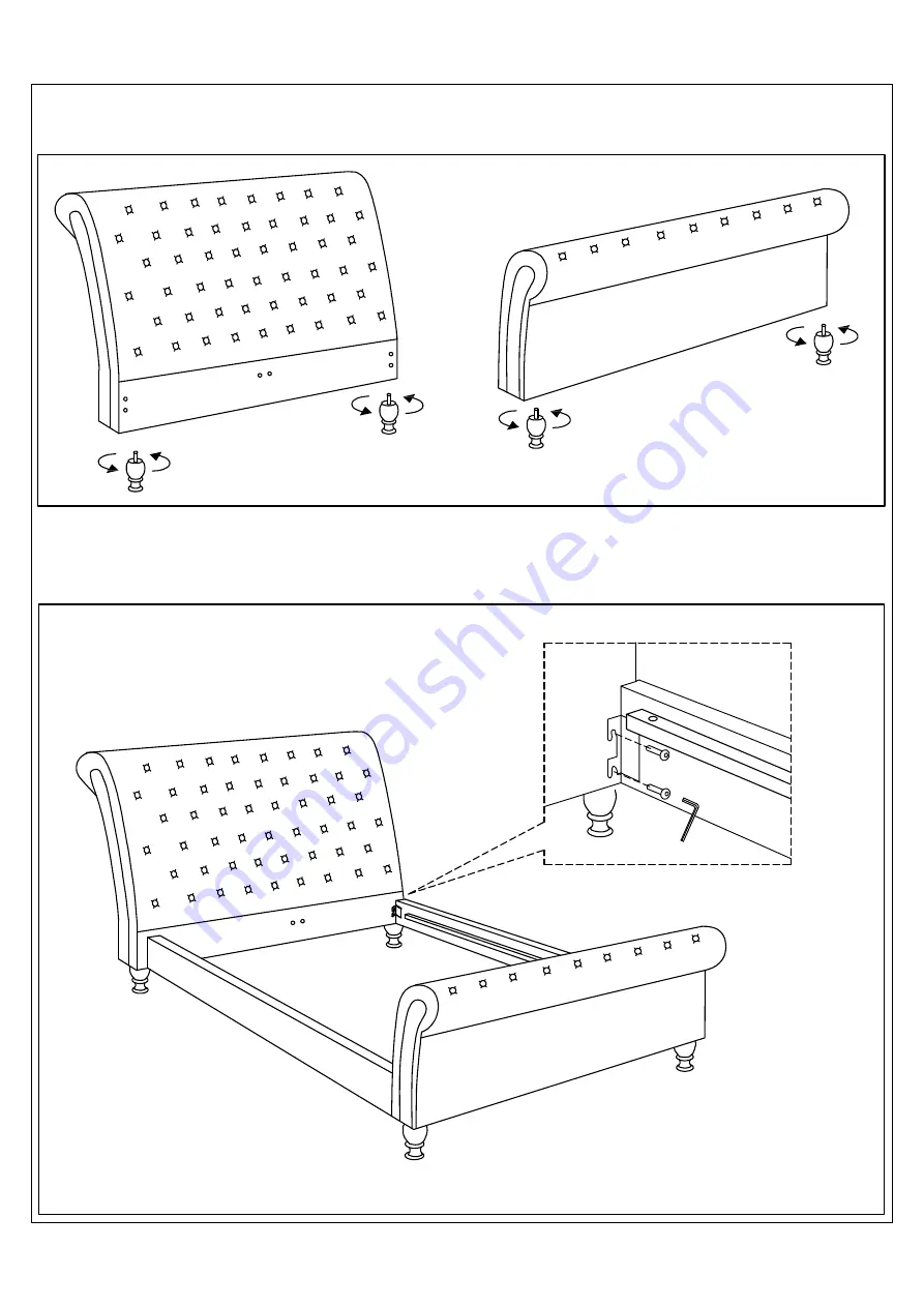 Sareer Marina Bed Assembly Instructions Manual Download Page 3