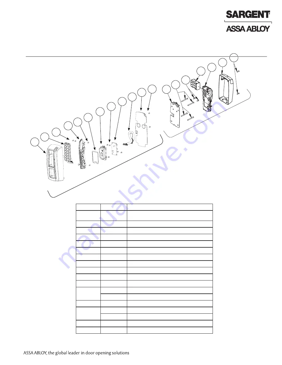 Sargent Passport 1000 P2 Installation Instructions Manual Download Page 6