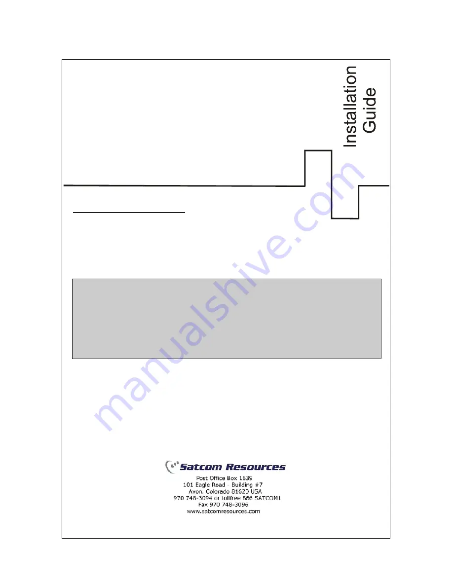 Satcom Resources BC1X00 Скачать руководство пользователя страница 1