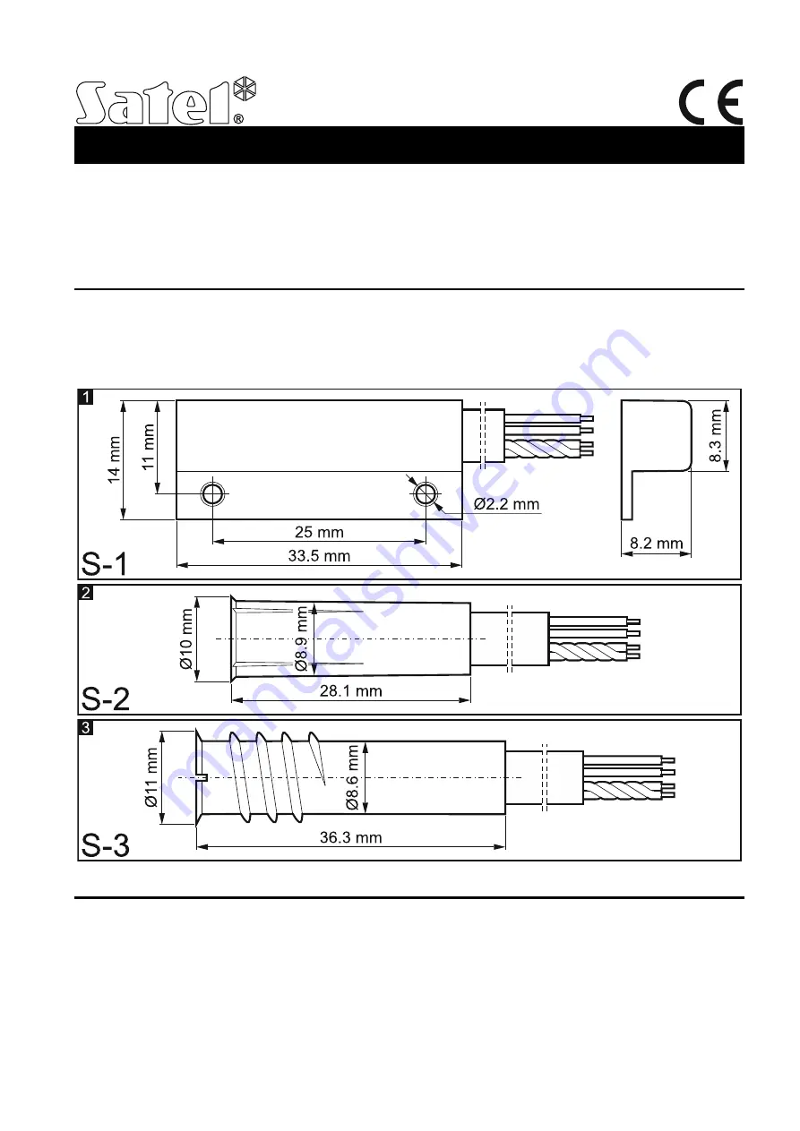 Satel S-1 Quick Start Manual Download Page 1