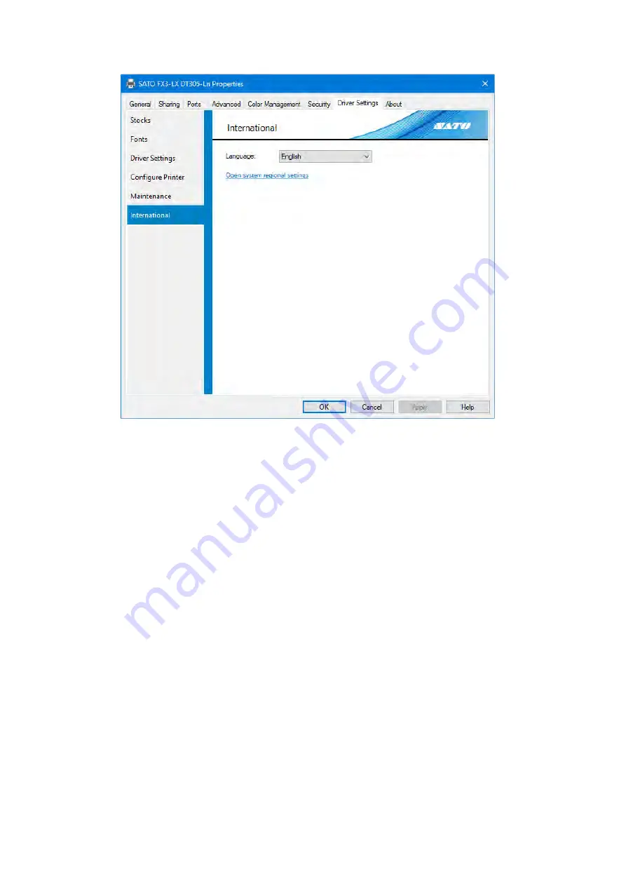 SATO FX3-LX Driver Manual Download Page 68