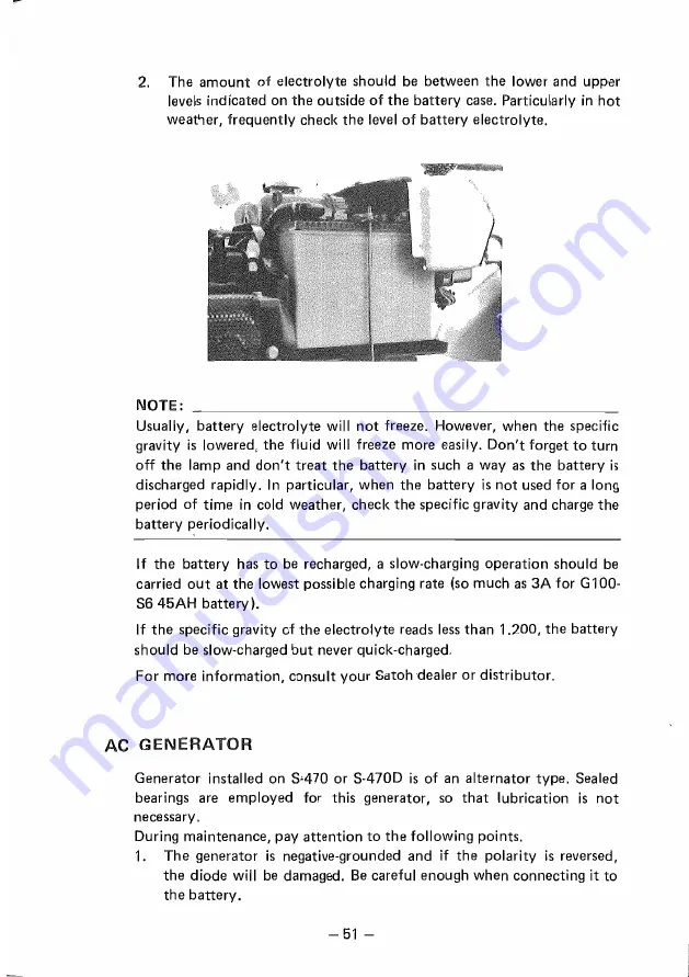 satoh Buck S-470 Instruction Book Download Page 59