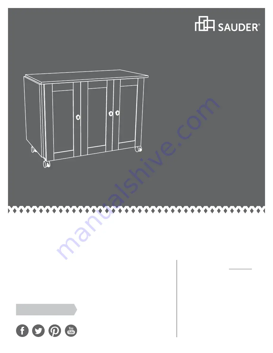 Sauder 411615 Скачать руководство пользователя страница 1