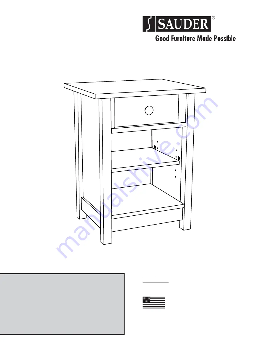 Sauder 414686 Скачать руководство пользователя страница 1