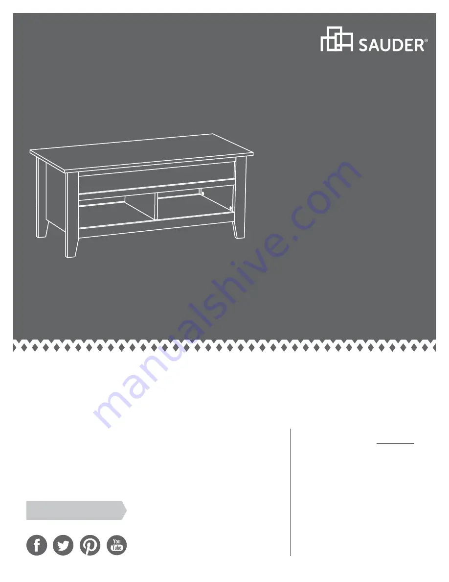 Sauder 420011 Скачать руководство пользователя страница 1