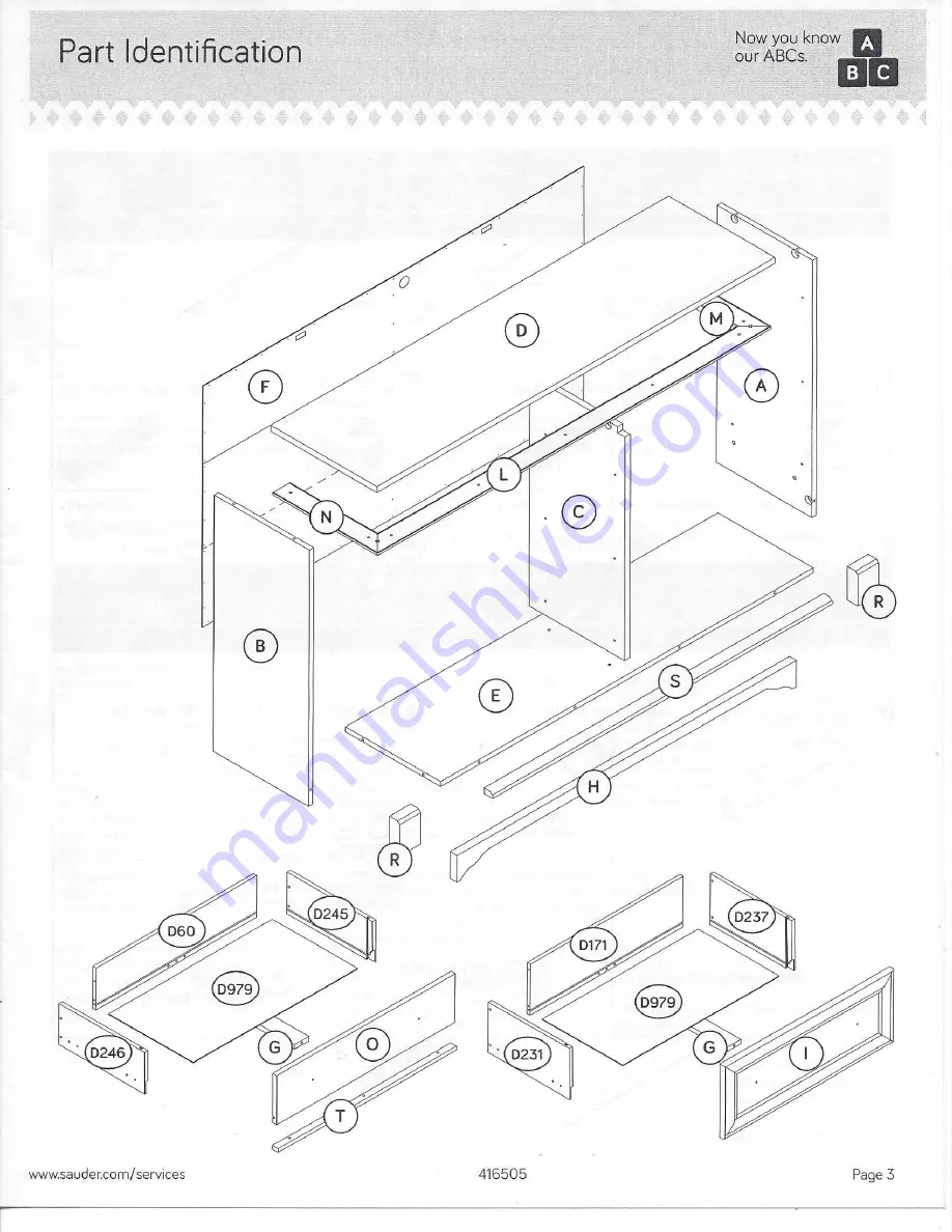 Sauder Avenue Eight 416505 Скачать руководство пользователя страница 3