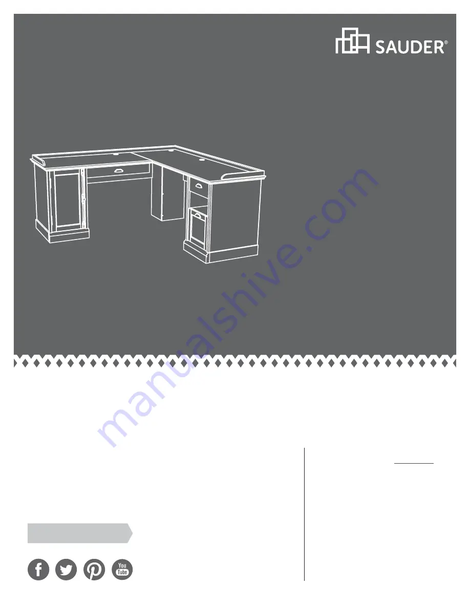 Sauder Barrister Lane 418270 Instruction Booklet Download Page 1