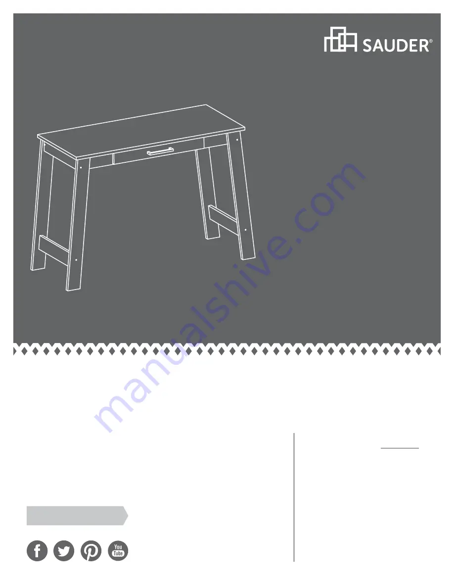 Sauder Beginnings 410421 Manual Download Page 1