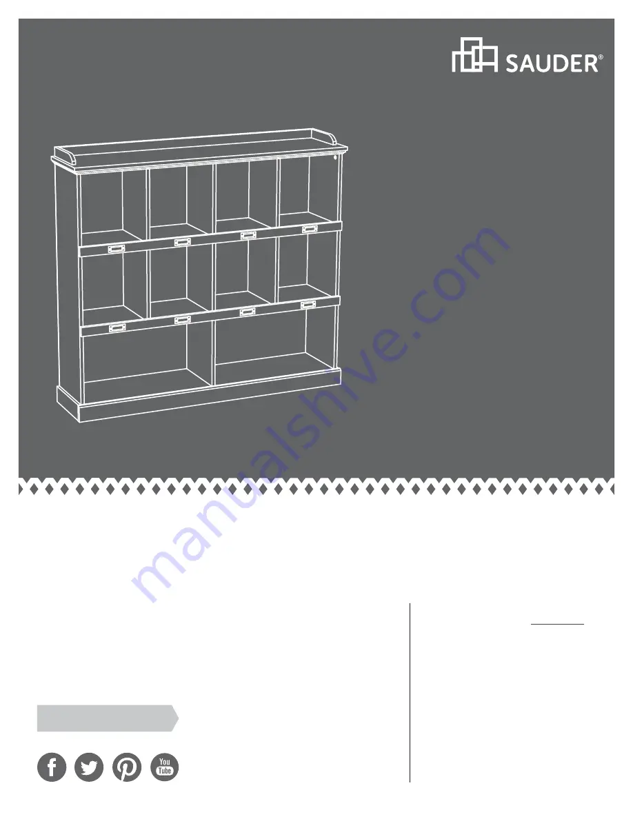 Sauder Bookcase 414726 Скачать руководство пользователя страница 1