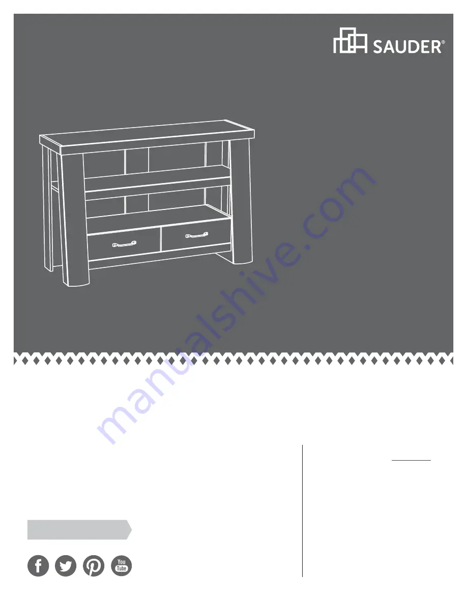 Sauder Boone Mountain 361887 Скачать руководство пользователя страница 1