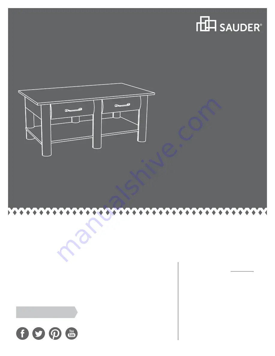 Sauder Boone Mountain 416562 Скачать руководство пользователя страница 1