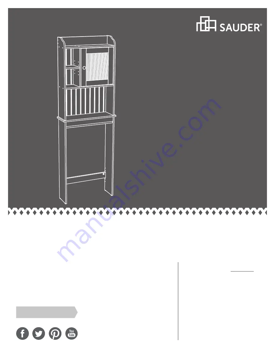 Sauder Caraway Etagere 414111 Скачать руководство пользователя страница 1