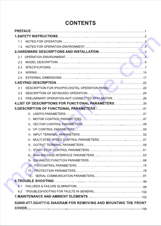 Savch S2800 Series User Manual Download Page 3