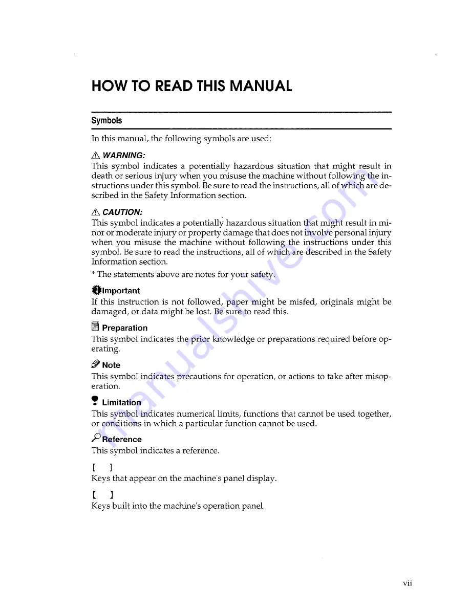 Savin 2035DP Operating Instructions Manual Download Page 9