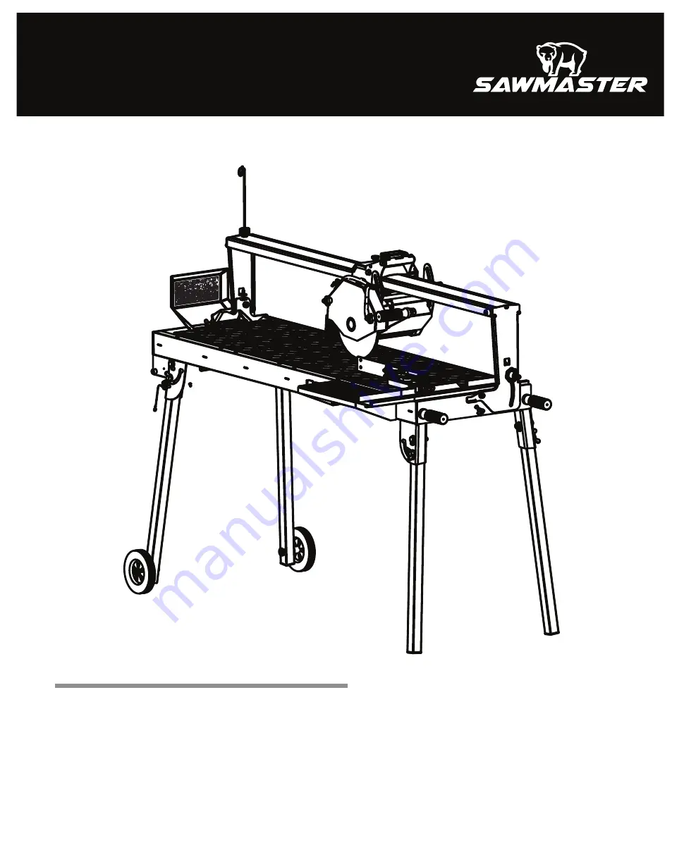 Sawmaster R1048 Owner'S Manual Download Page 1