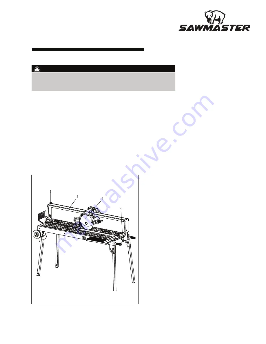 Sawmaster R1048 Owner'S Manual Download Page 23