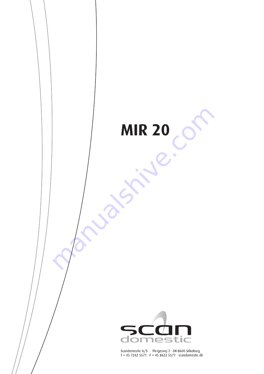 SCAN domestic MIR 20 Скачать руководство пользователя страница 1