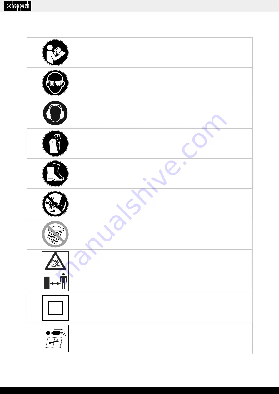 Scheppach 5912308901 Translation From The Original Instruction Manual Download Page 8