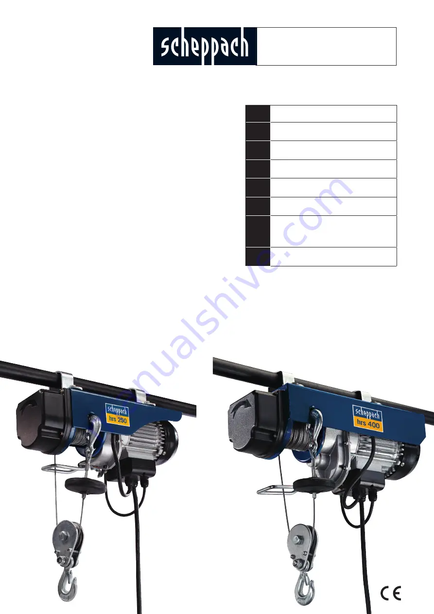 Scheppach hrs 250 Translation From The Original Instruction Manual Download Page 1