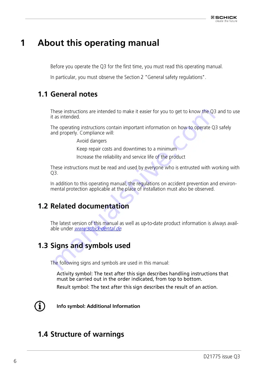 Schick Q3 Original Instructions Manual Download Page 6