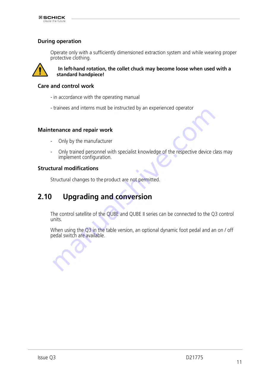 Schick Q3 Original Instructions Manual Download Page 11