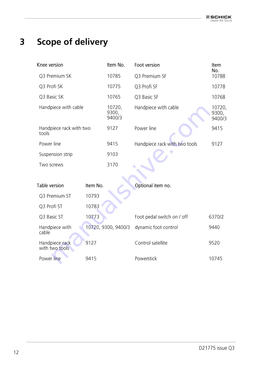 Schick Q3 Original Instructions Manual Download Page 12