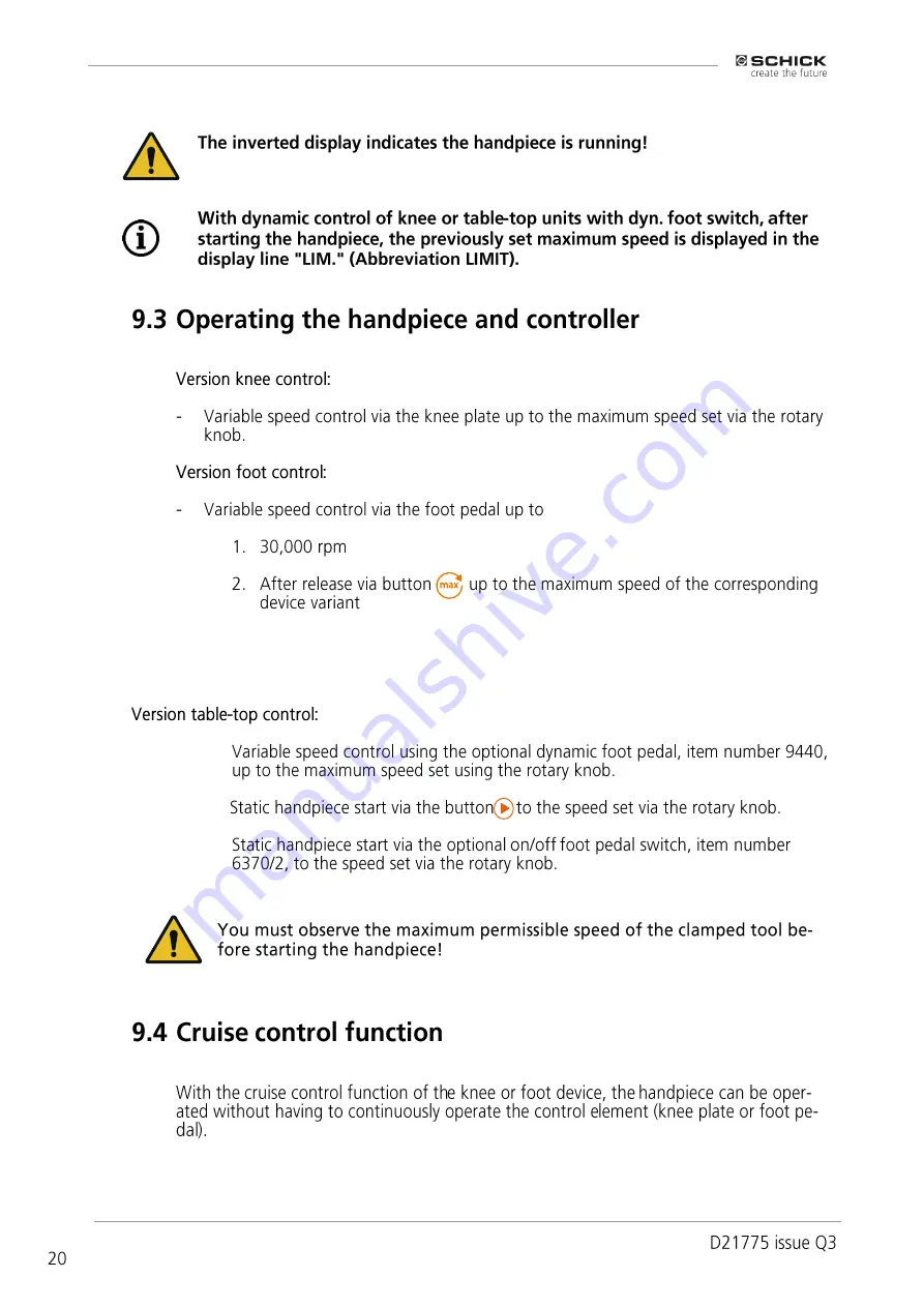 Schick Q3 Original Instructions Manual Download Page 20