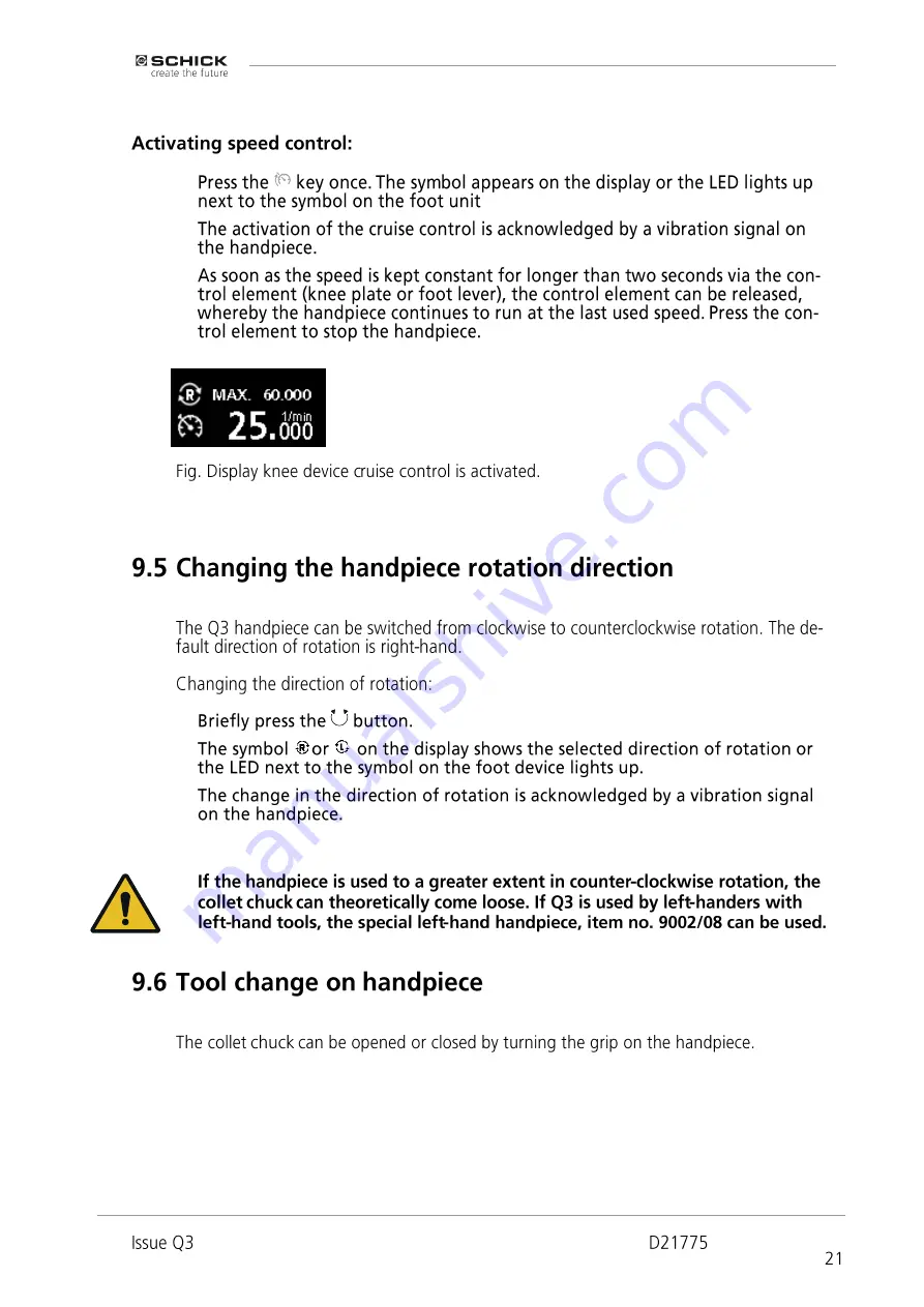 Schick Q3 Original Instructions Manual Download Page 21