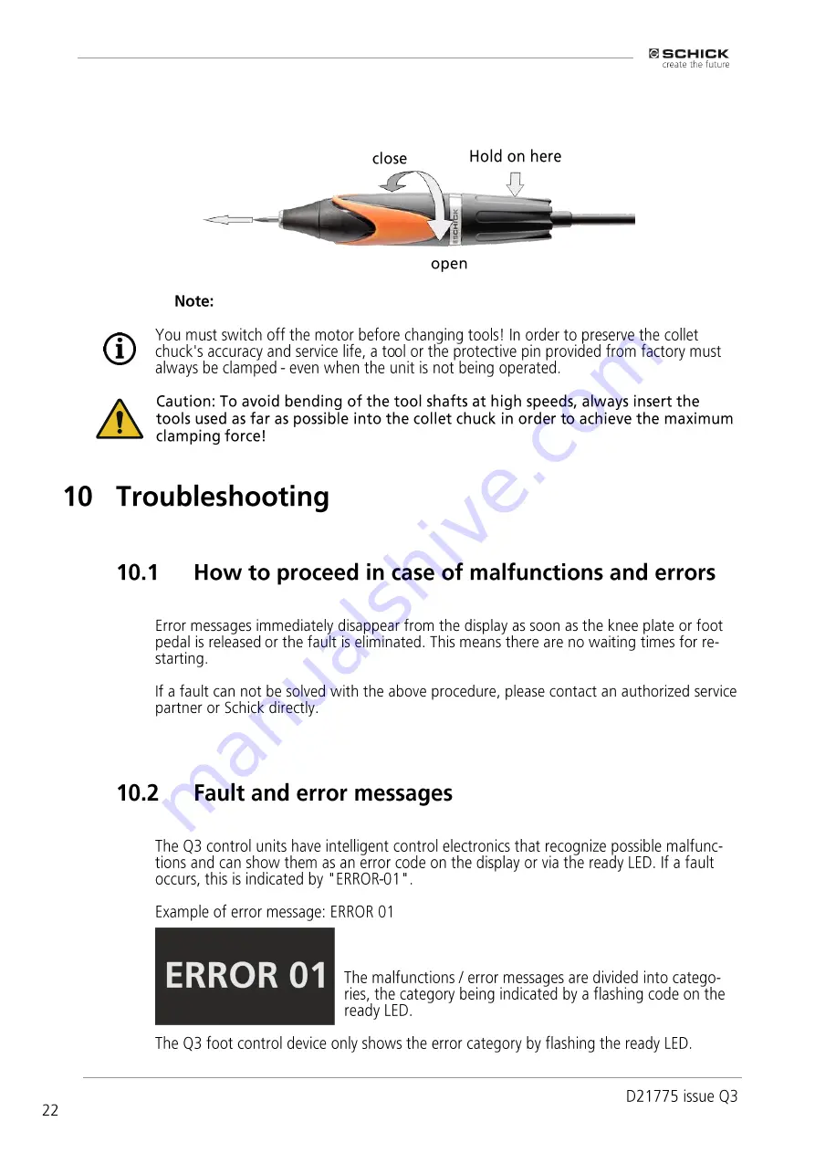 Schick Q3 Original Instructions Manual Download Page 22