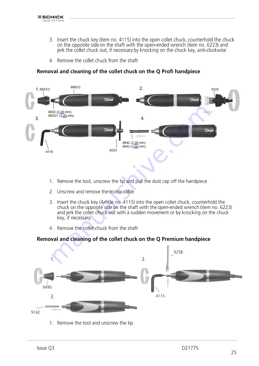 Schick Q3 Original Instructions Manual Download Page 25