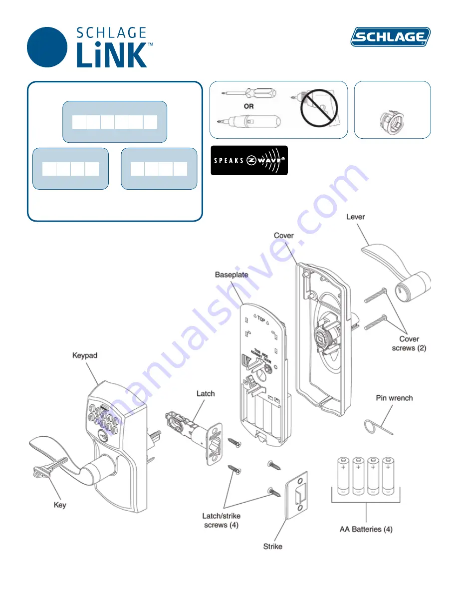 Schlage LINK FE599 Скачать руководство пользователя страница 1