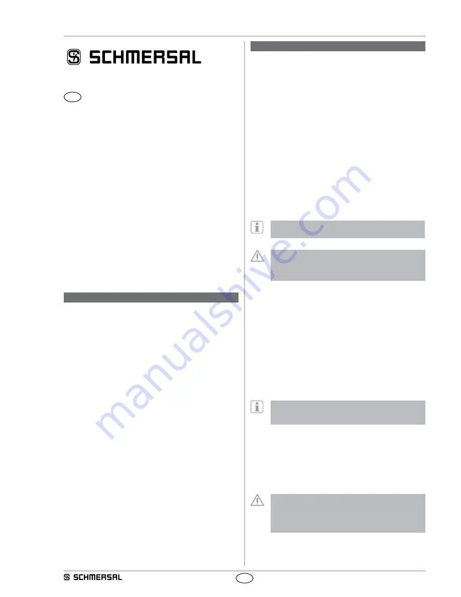 schmersal AZ 17-11ZK Operating Instructions Download Page 1