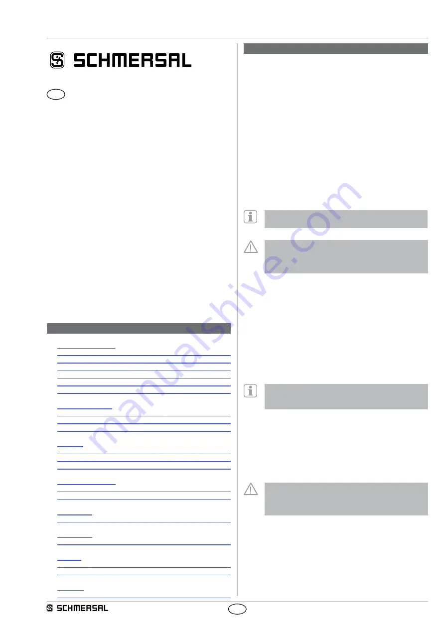 schmersal MAF/S 441-11Y Operating Instructions Download Page 1