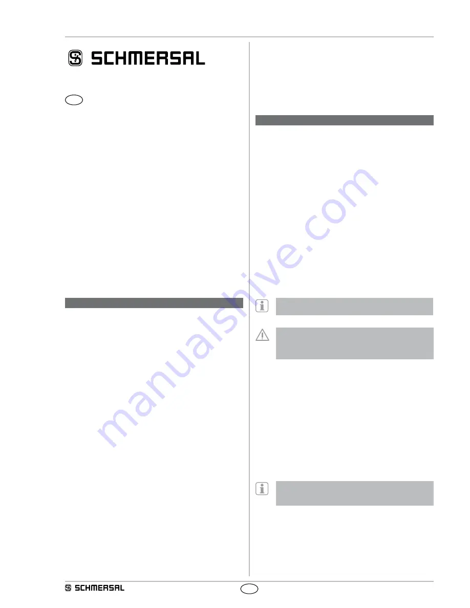 schmersal ZSD5 Operating Instructions Manual Download Page 1