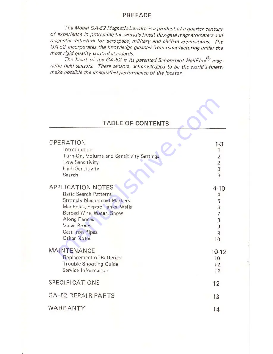 Schonstedt Instrument GA-52 Instruction Manual Download Page 3