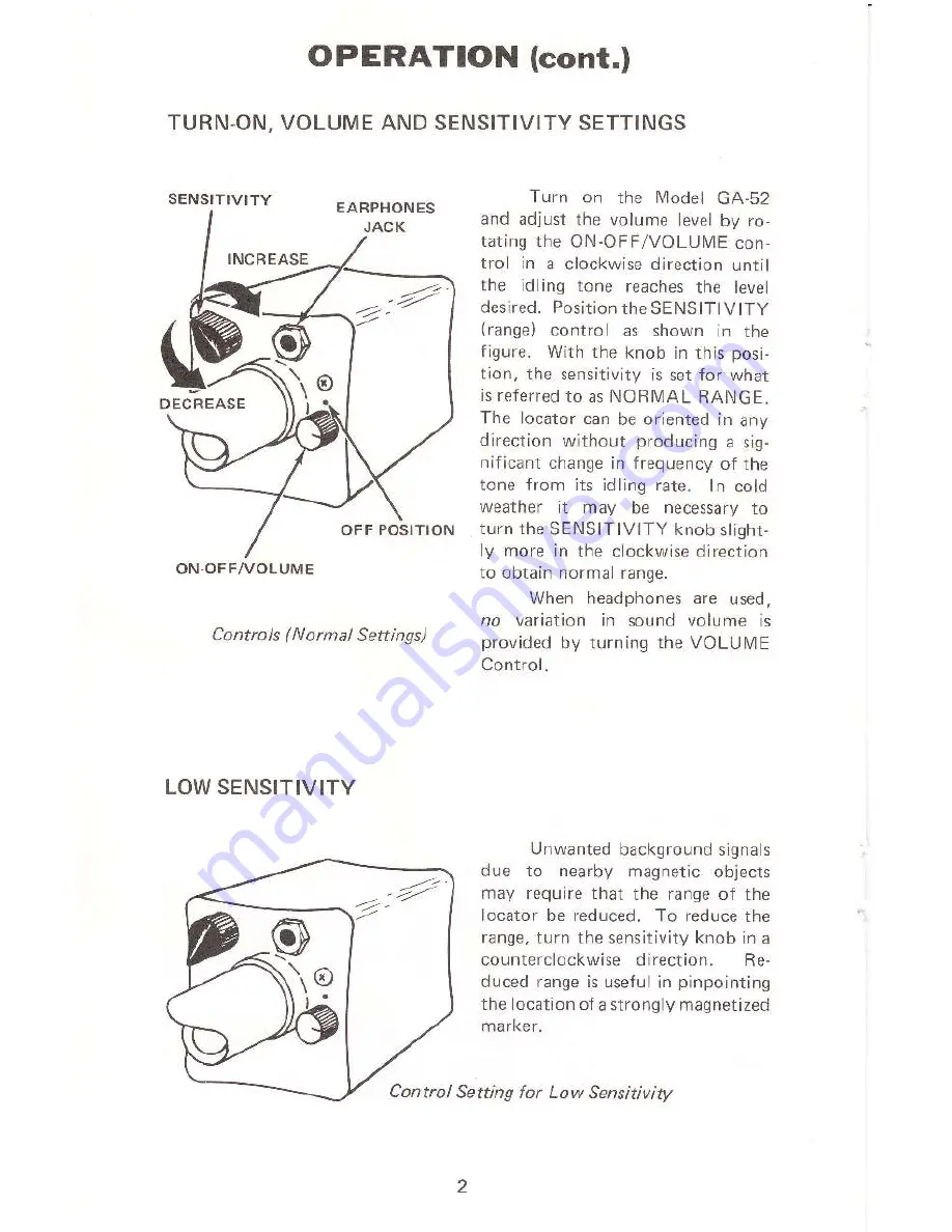 Schonstedt Instrument GA-52 Instruction Manual Download Page 5