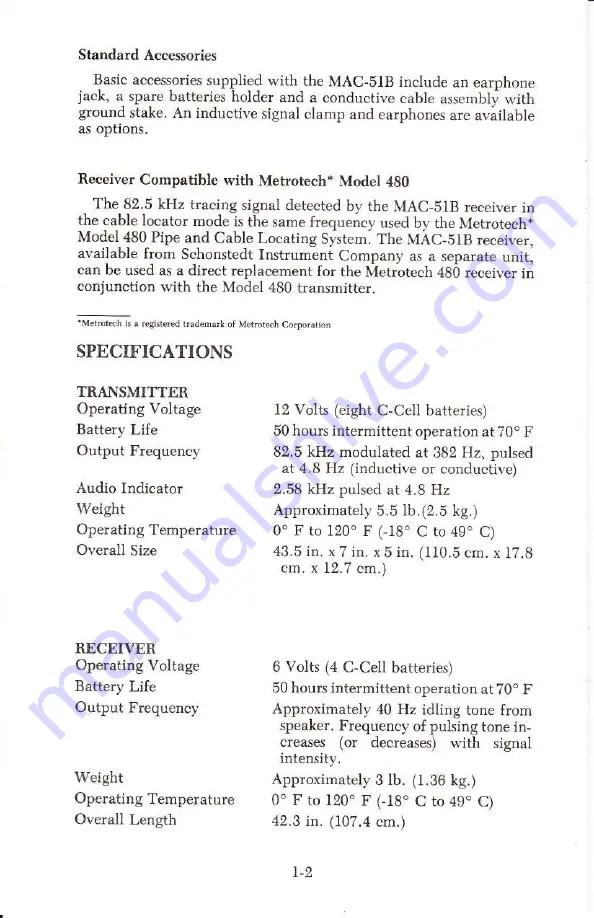 Schonstedt Instrument MAC-5lB Instruction Manual Download Page 6