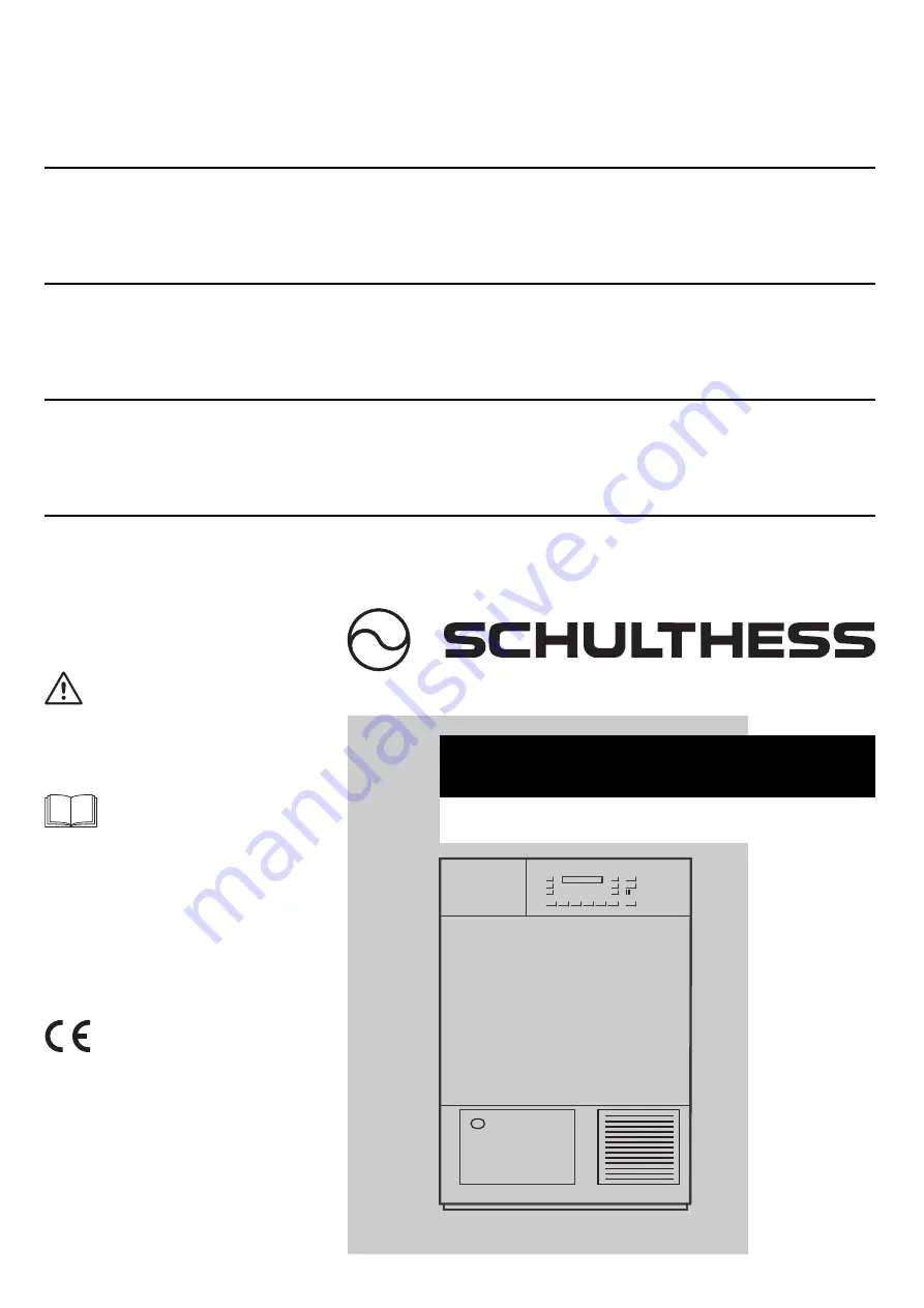 Schulthess 8230.1 Instructions For The Use Download Page 1