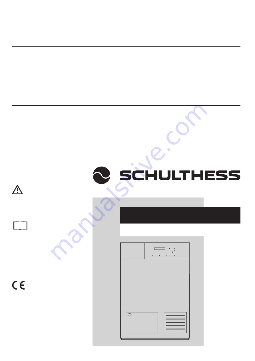 Schulthess 8410.1 Instructions For The Use Download Page 1