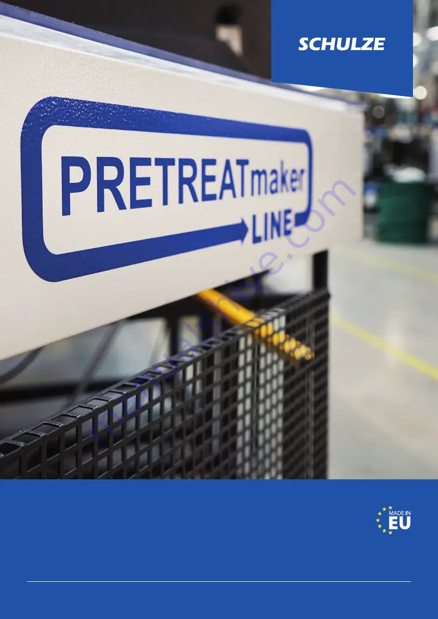 Schulze PRETREATmaker LINE Maintenance Manual Download Page 1