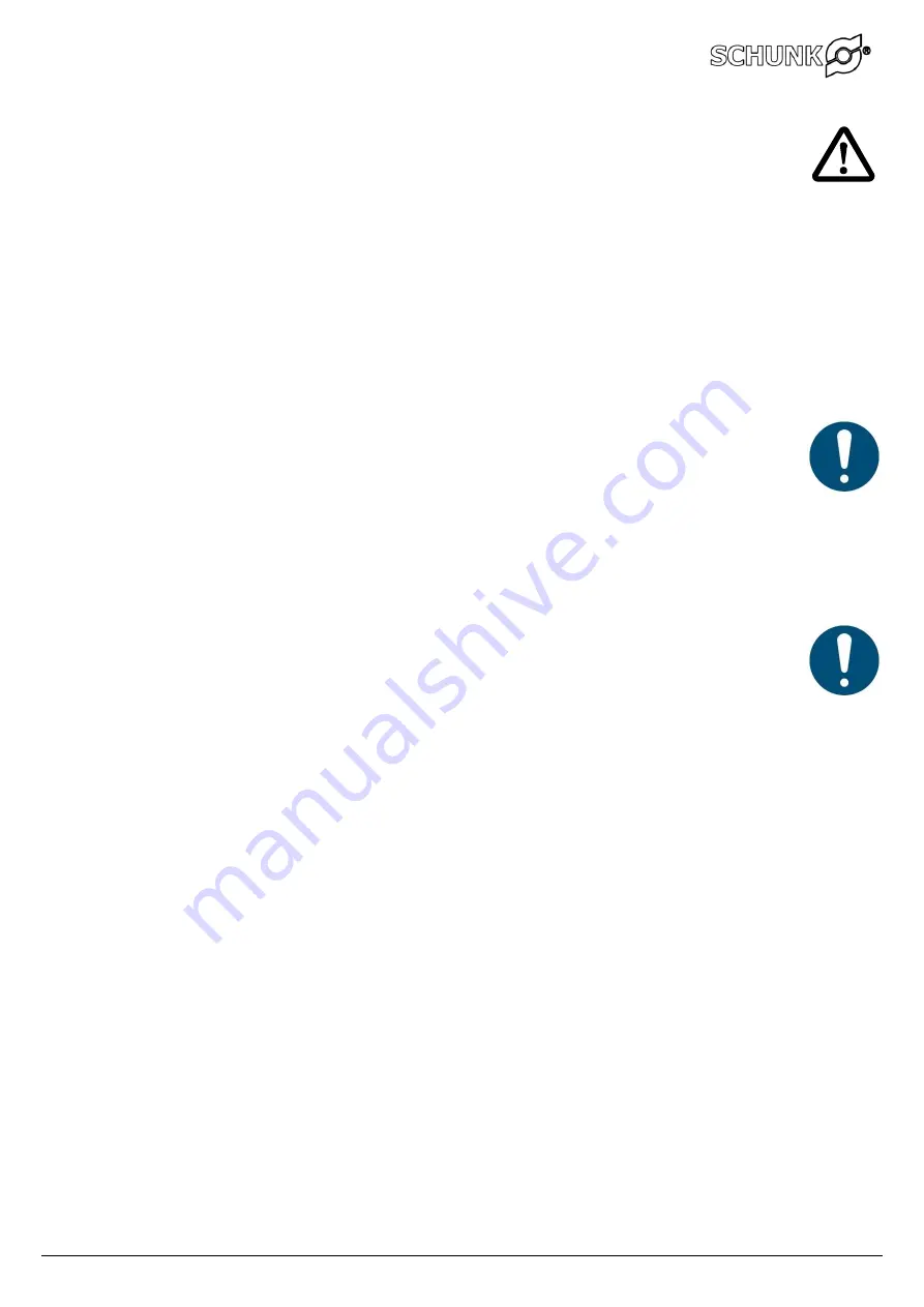 SCHUNK KSC 80 L-130 Installation And Operating Instruction Download Page 18