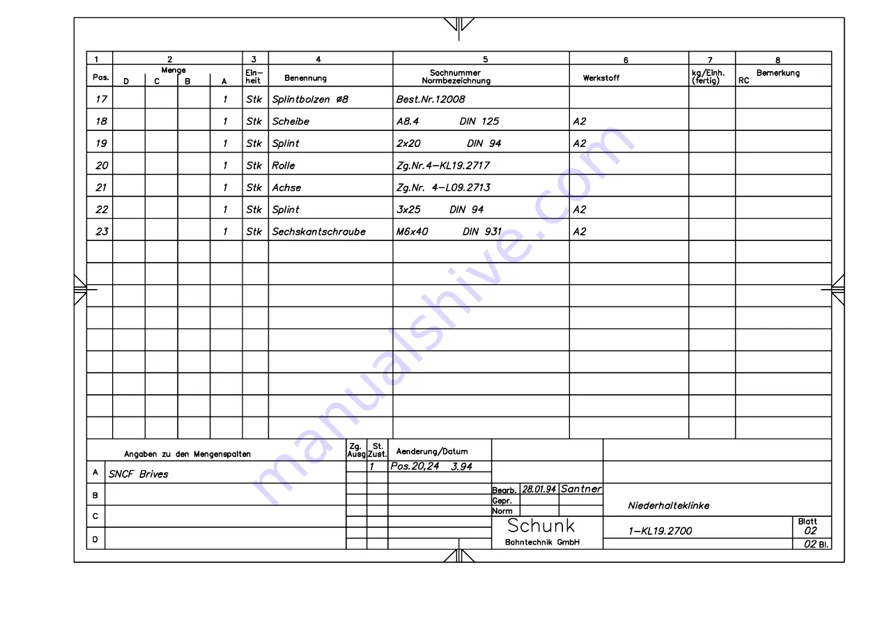 SCHUNK WBL 85 Balfour Beatty Maintenance And Operating Manual Download Page 48