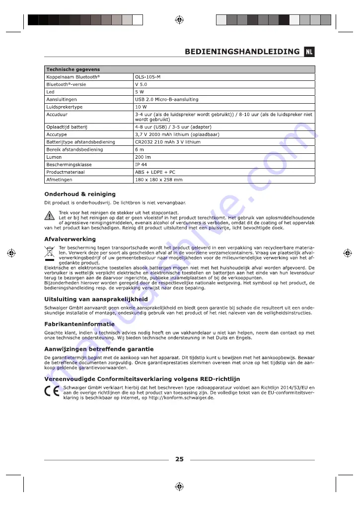 Schwaiger 704992 Instruction Manual Download Page 25