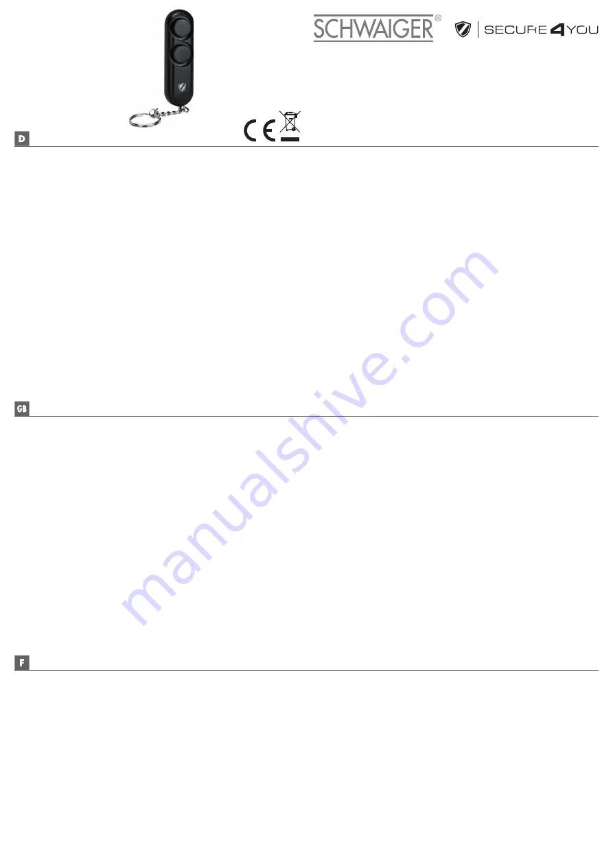 Schwaiger SECURE-4-YOU HSP200 533 User Manual Download Page 1