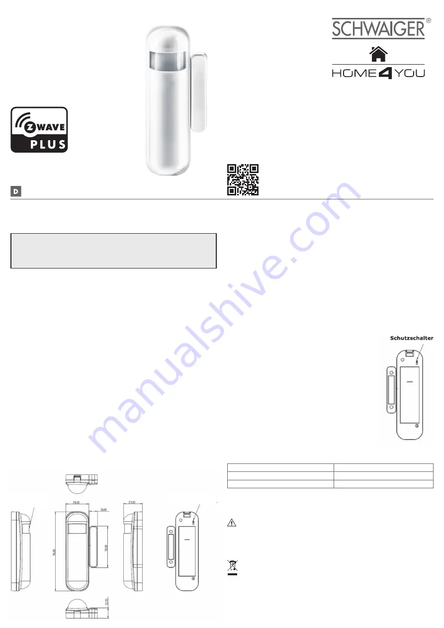 Schwaiger ZHS10 Manual Download Page 1