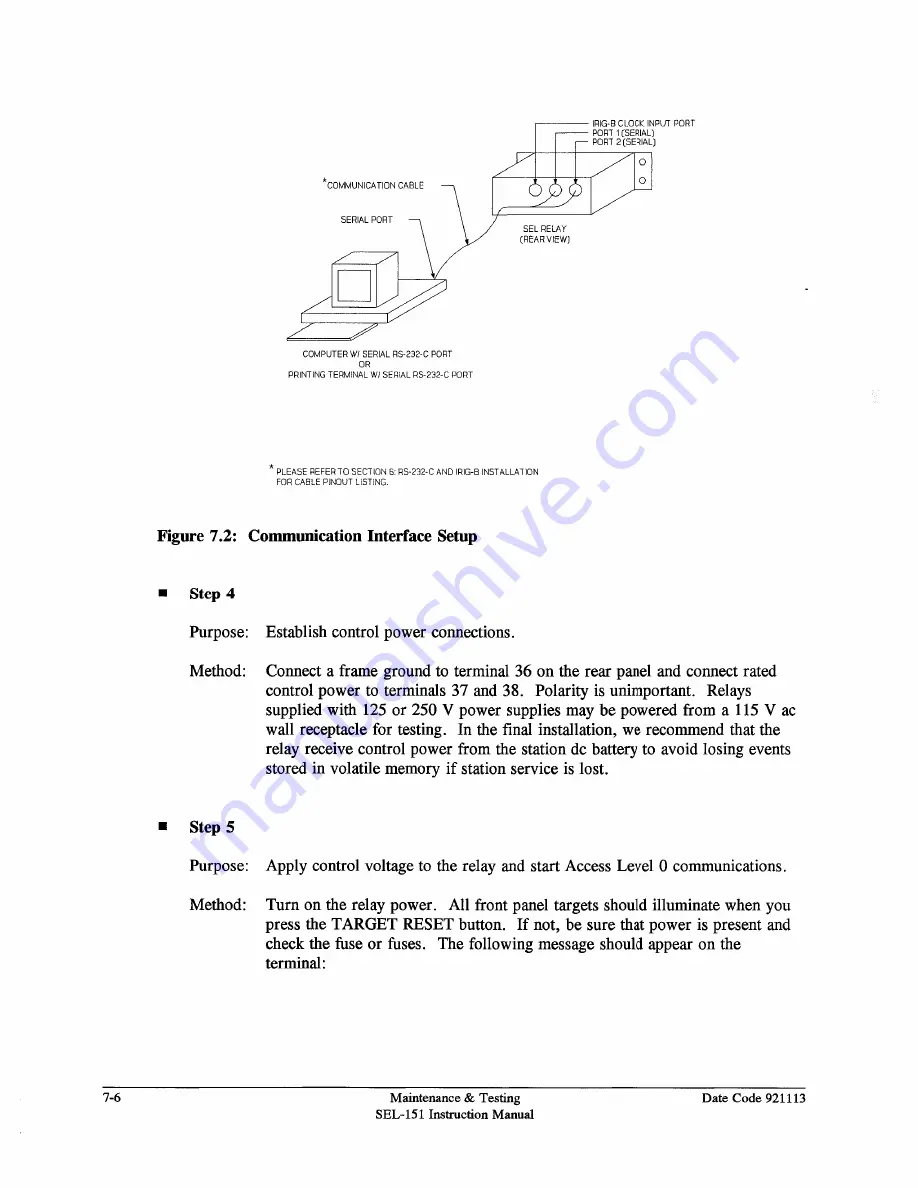 Schweitzer Engineering Laboratories SEL-151 Instruction Manual Download Page 184