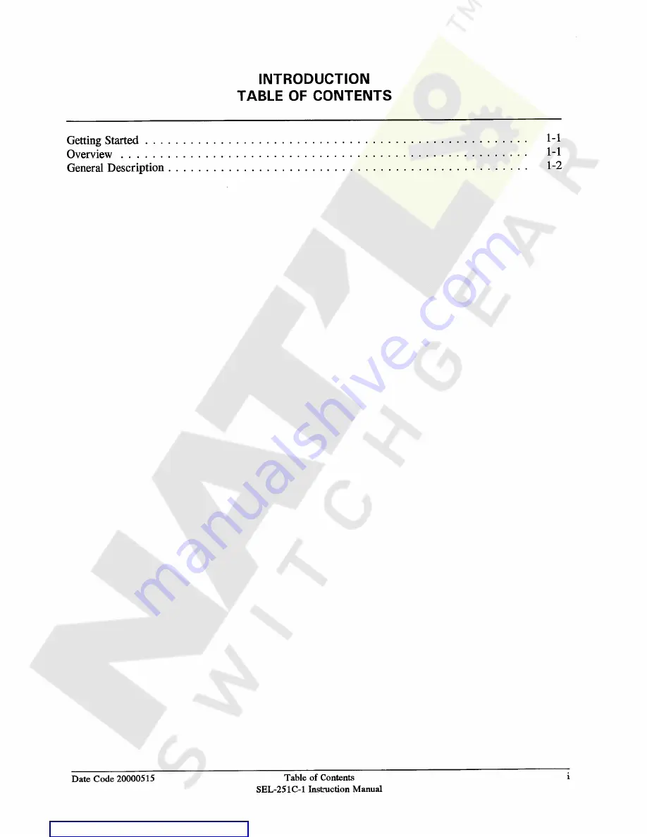 Schweitzer Engineering Laboratories SEL-251C-1 Instruction Manual Download Page 9