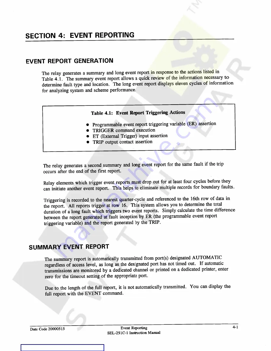 Schweitzer Engineering Laboratories SEL-251C-1 Instruction Manual Download Page 89