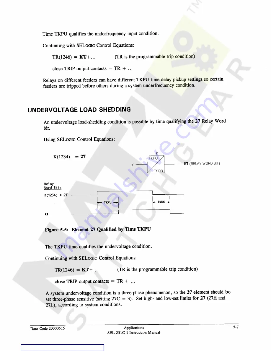 Schweitzer Engineering Laboratories SEL-251C-1 Instruction Manual Download Page 107